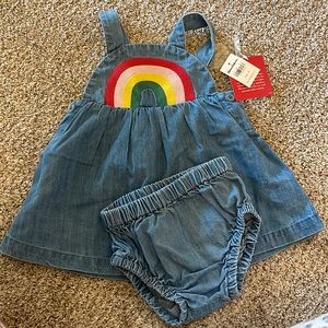 Hanna Andersson Dress with Bloomers Size 6-12 Months